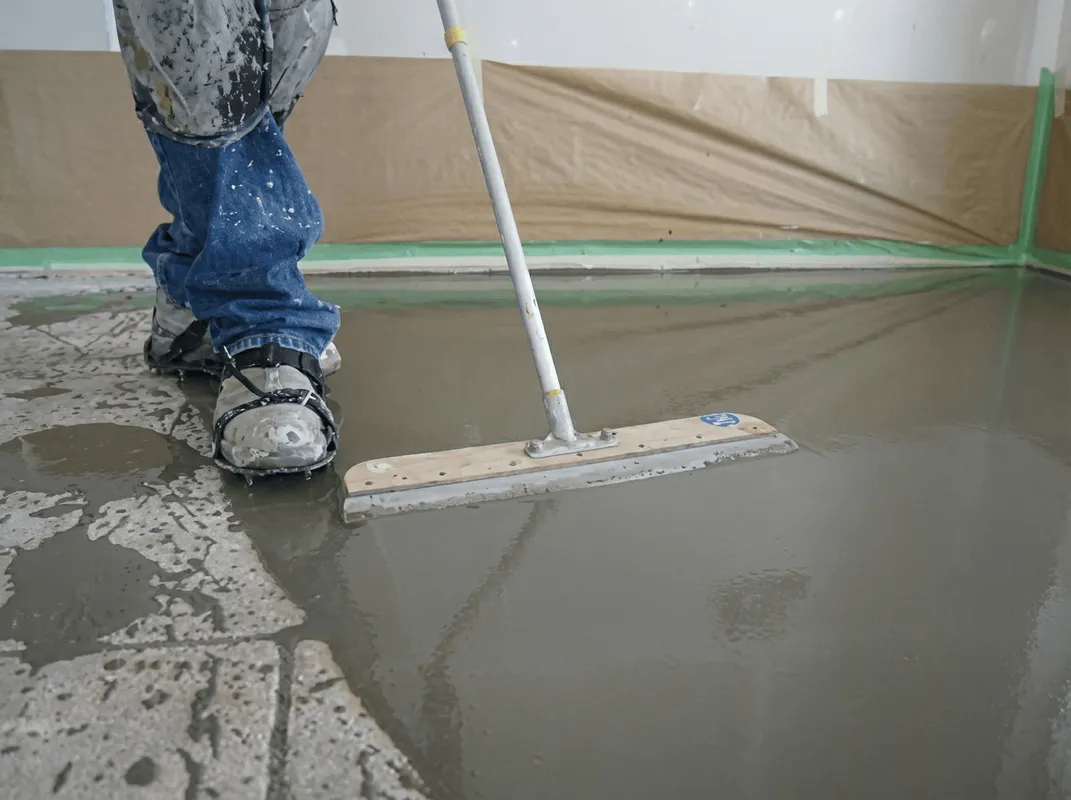 Uneven floor being professionally repaired in Aurora, IL